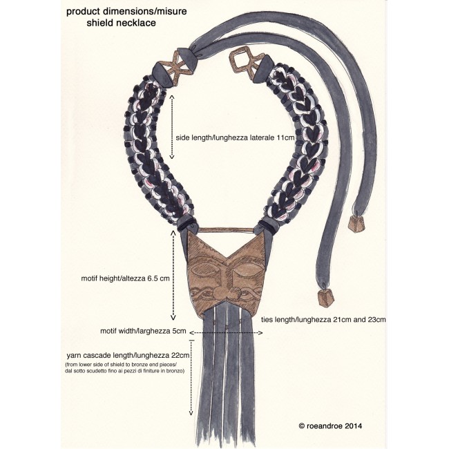 roeandroe shield necklace